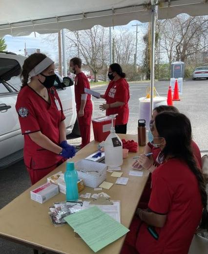 Drive thru vaccine clinic